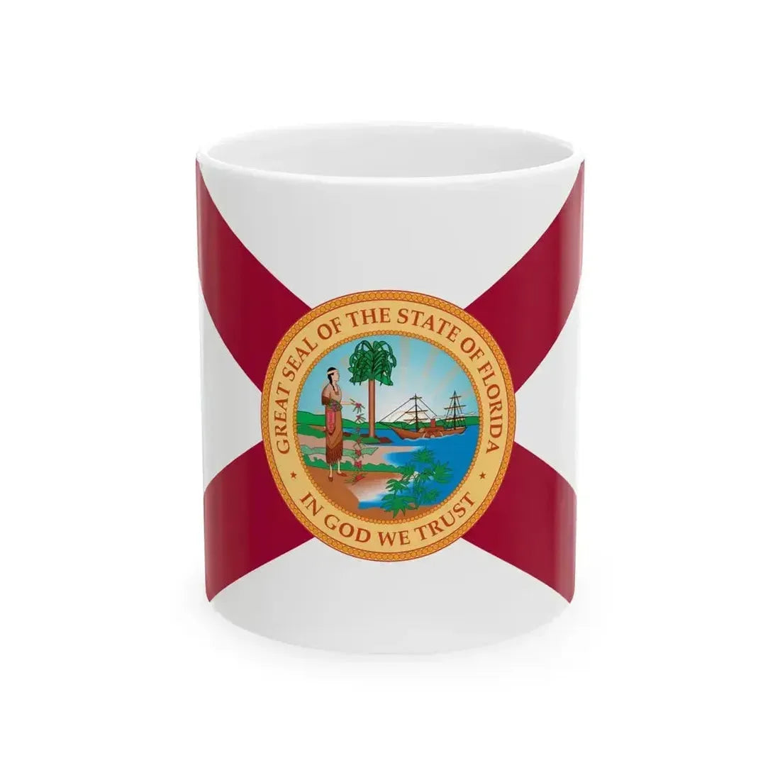 Flag of Florida 1900-1985 (United States) White Coffee Mug 11oz - Go Mug Yourself