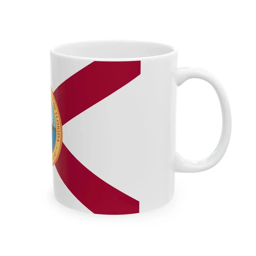 Flag of Florida 1900-1985 (United States) White Coffee Mug - Go Mug Yourself