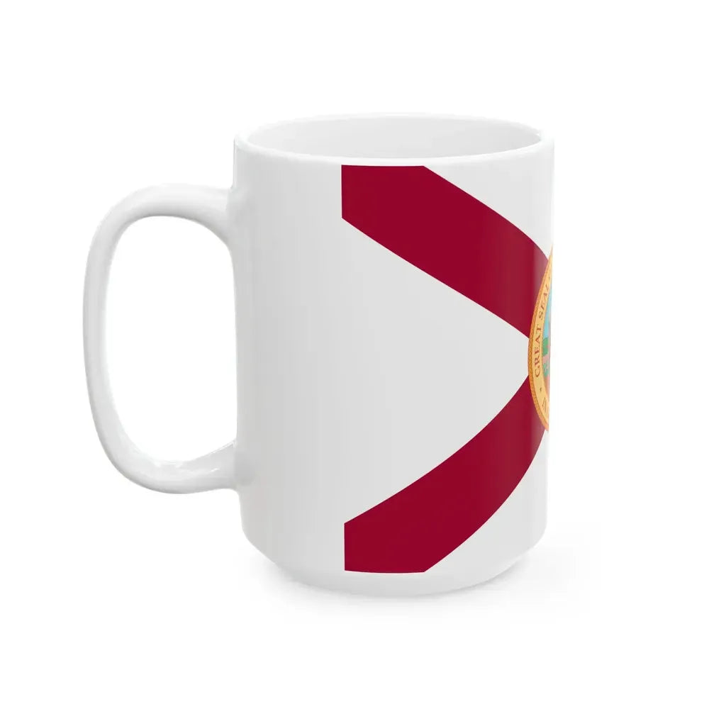 Flag of Florida 1900-1985 (United States) White Coffee Mug - Go Mug Yourself