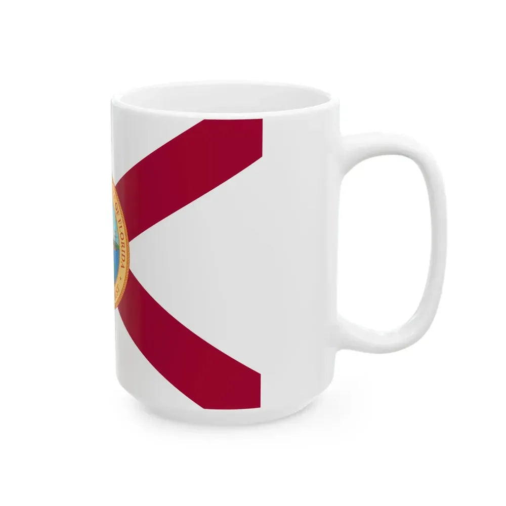 Flag of Florida 1900-1985 (United States) White Coffee Mug - Go Mug Yourself