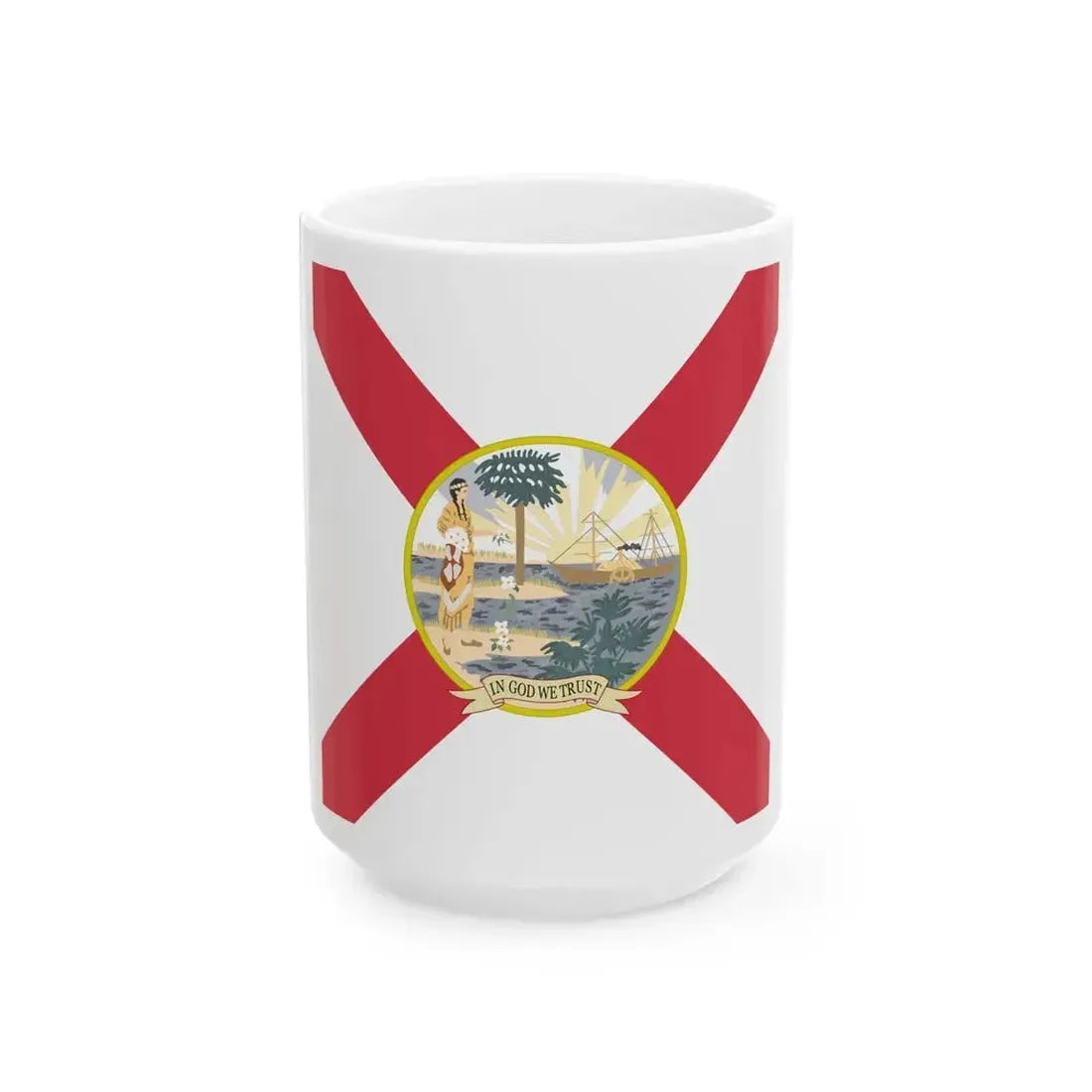 Flag of Florida 1900 (United States) White Coffee Mug 15oz - Go Mug Yourself