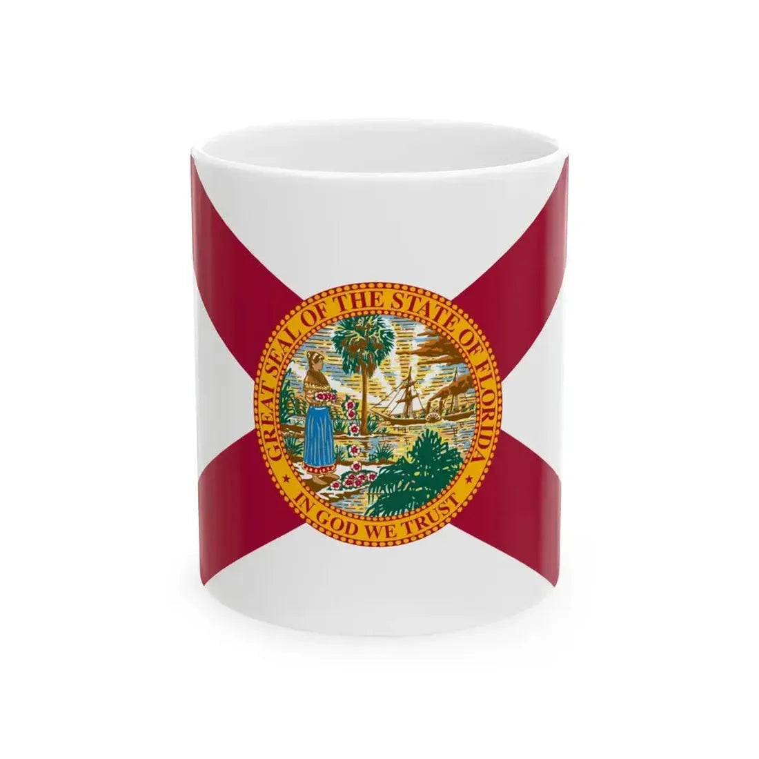 Flag of Florida 3-2 (United States) White Coffee Mug 11oz - Go Mug Yourself