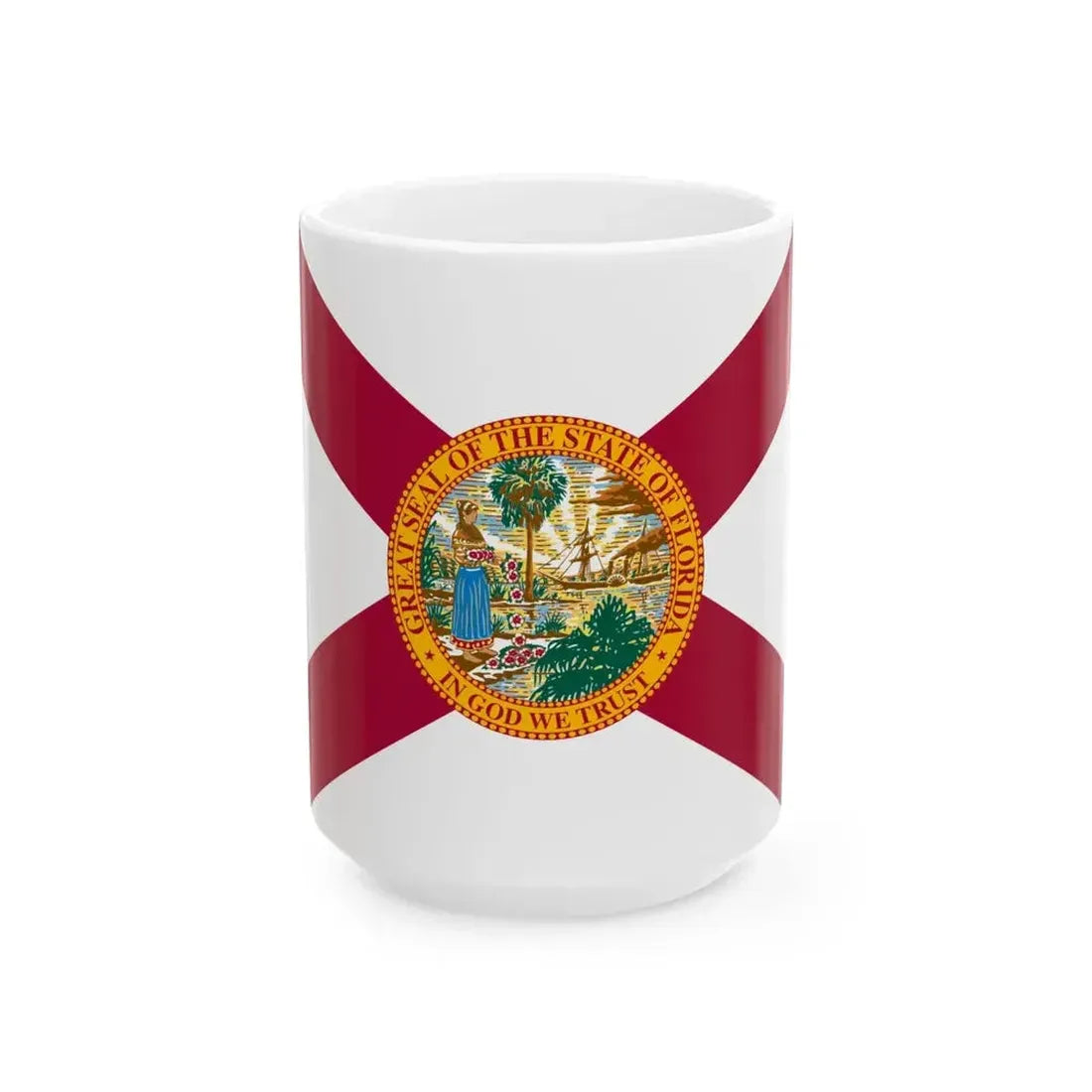 Flag of Florida 3-2 (United States) White Coffee Mug 15oz - Go Mug Yourself