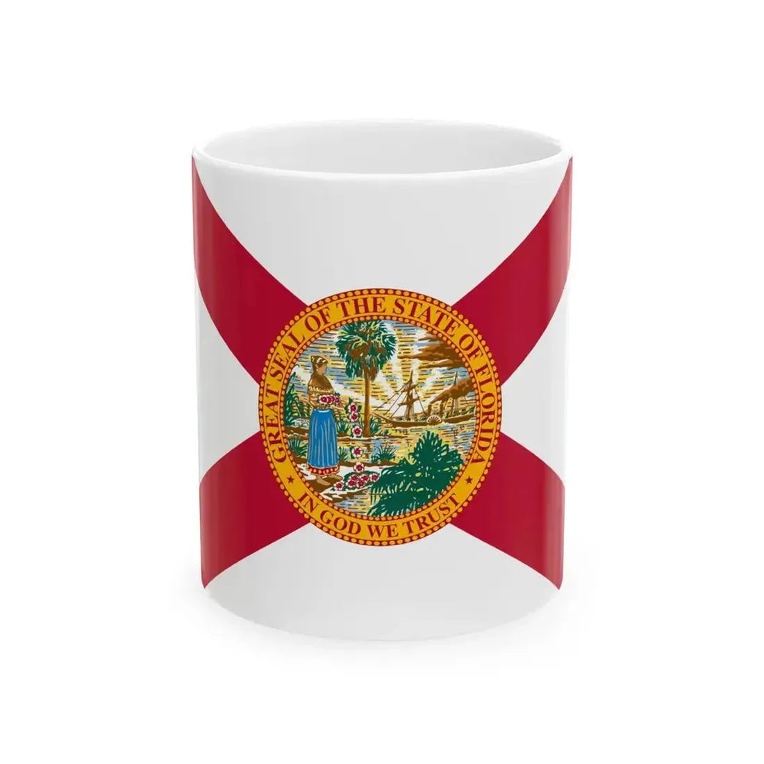 Flag of Florida (United States) White Coffee Mug 11oz - Go Mug Yourself