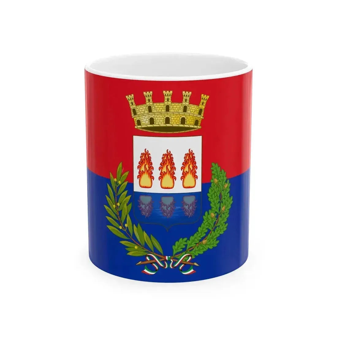 Flag of Foggia (Italy) White Coffee Mug 11oz - Go Mug Yourself