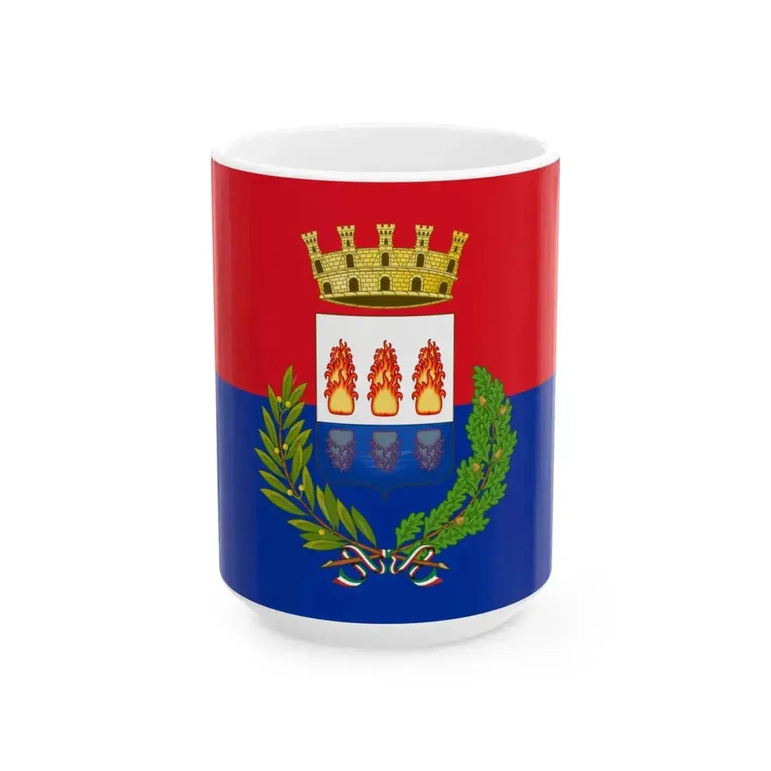 Flag of Foggia (Italy) White Coffee Mug 15oz - Go Mug Yourself