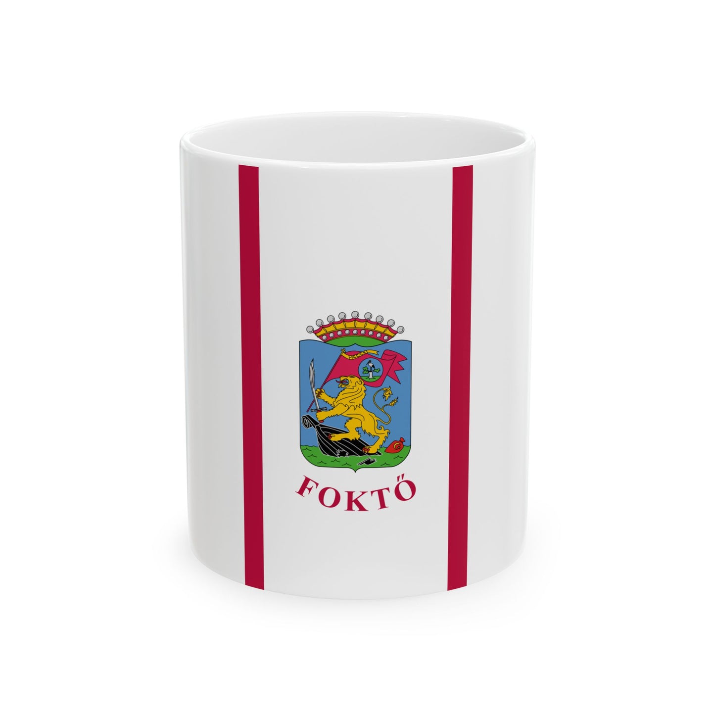 Flag of Fokto ceremonial (Hungary) White Coffee Mug-11oz-Go Mug Yourself