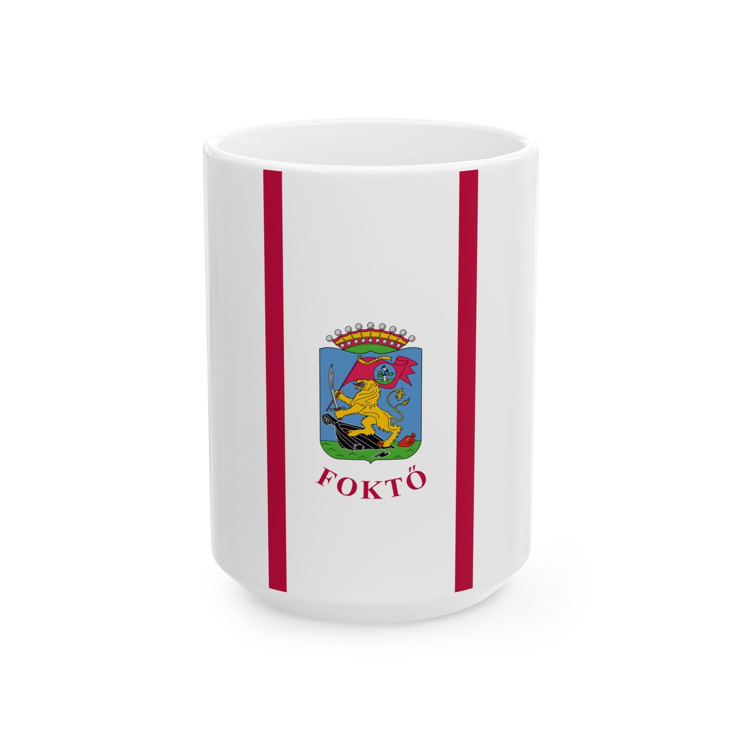 Flag of Fokto ceremonial (Hungary) White Coffee Mug-15oz-Go Mug Yourself