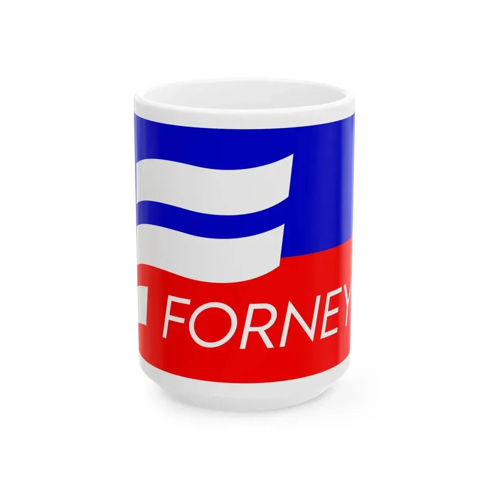 Flag of Forney Texas (United States) White Coffee Mug 15oz - Go Mug Yourself