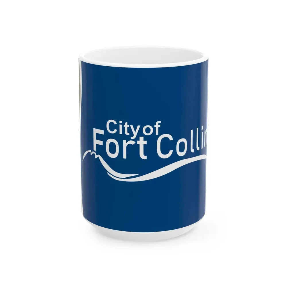 Flag of Fort Collins Colorado (United States) White Coffee Mug 15oz - Go Mug Yourself
