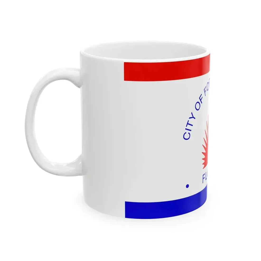 Flag of Fort Lauderdale Florida (United States) White Coffee Mug - Go Mug Yourself