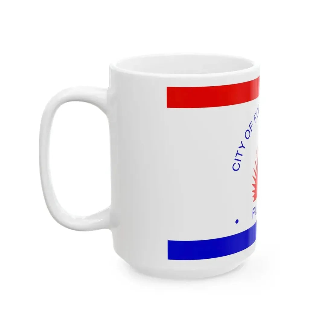 Flag of Fort Lauderdale Florida (United States) White Coffee Mug - Go Mug Yourself