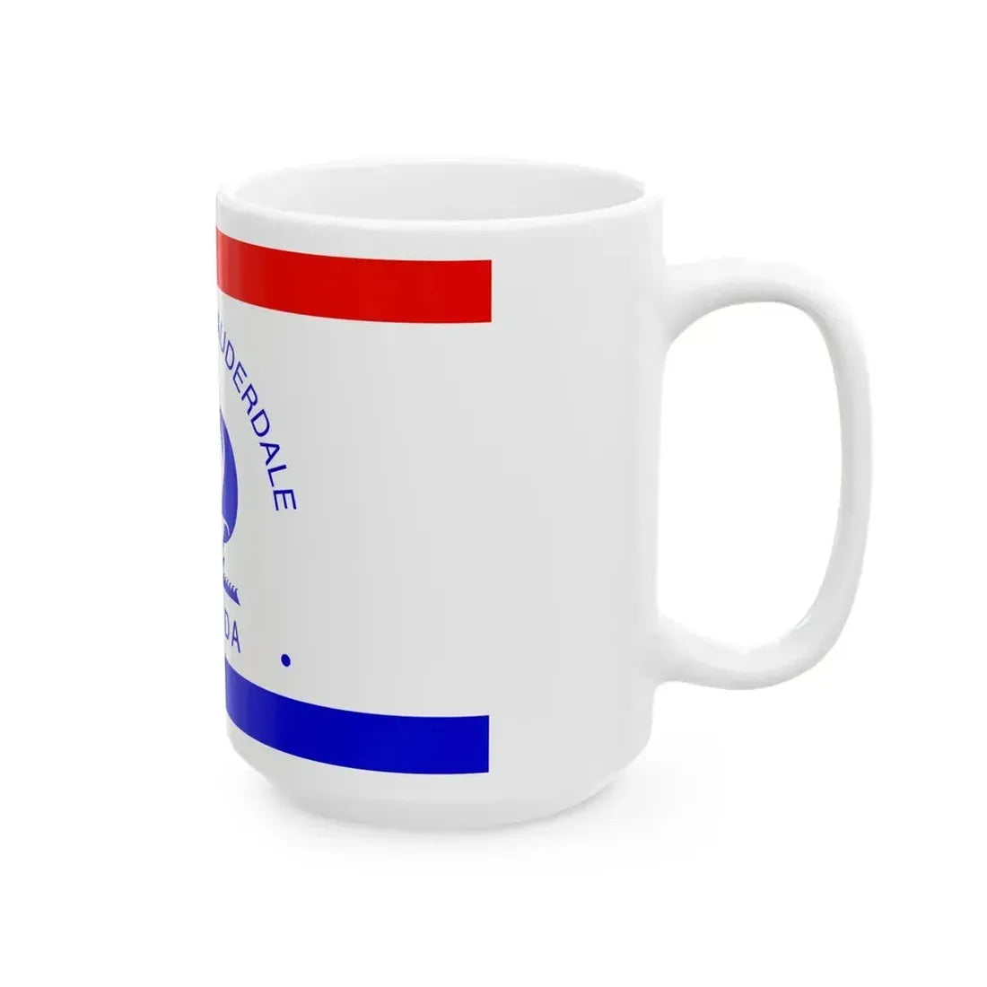 Flag of Fort Lauderdale Florida (United States) White Coffee Mug - Go Mug Yourself