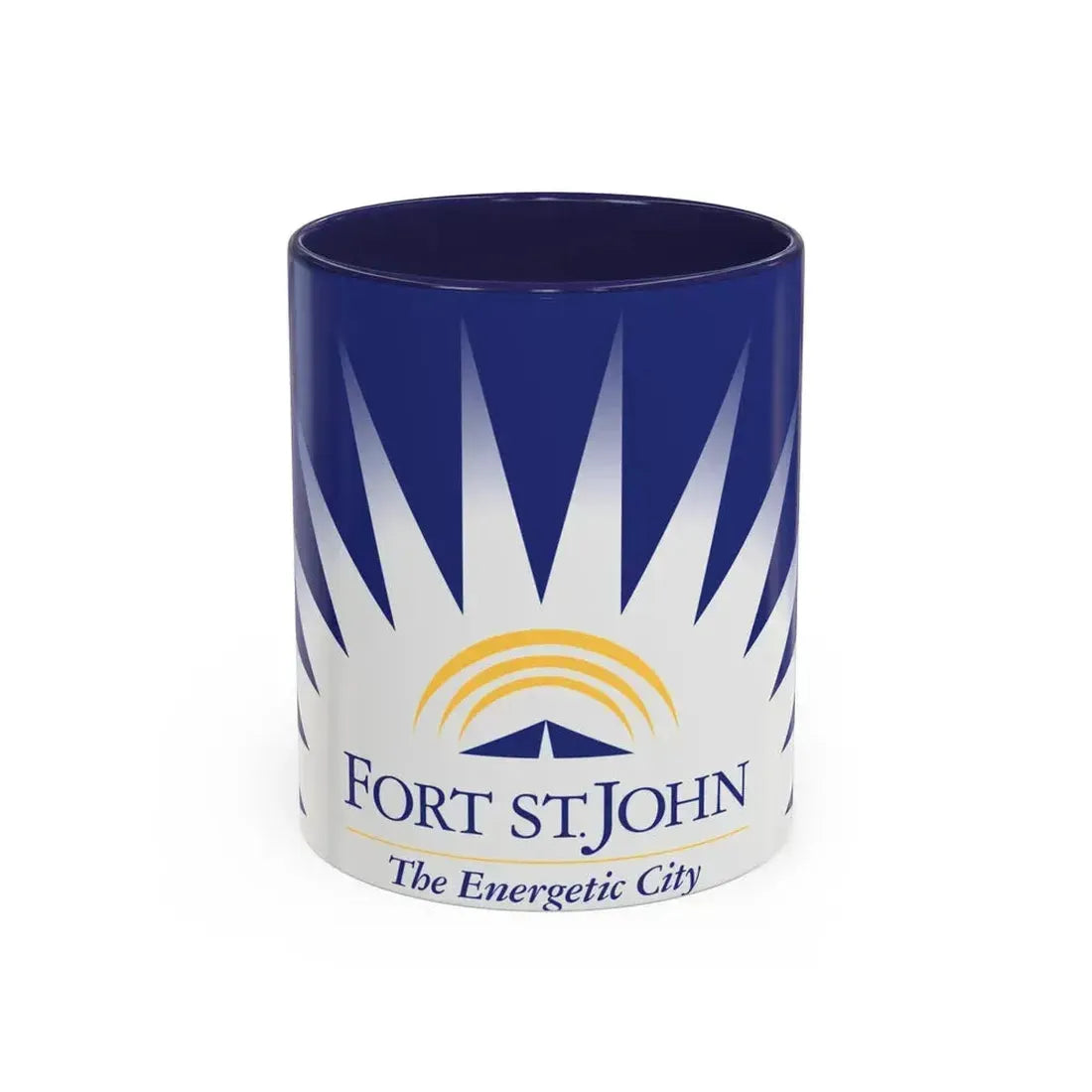 Flag of Fort St John British Columbia Canada - Accent Coffee Mug 11oz Navy - Go Mug Yourself