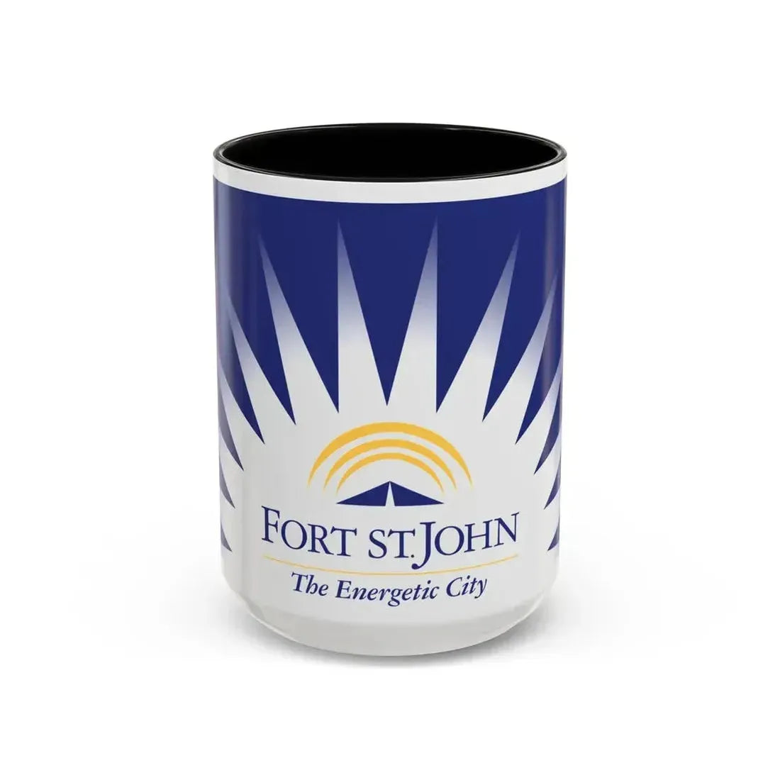 Flag of Fort St John British Columbia Canada - Accent Coffee Mug 15oz Black - Go Mug Yourself