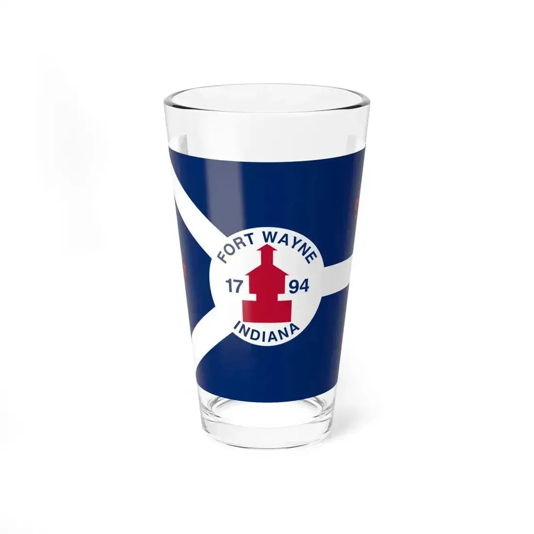 Flag of Fort Wayne, Indiana - Pint Glass 16oz 16oz - Go Mug Yourself