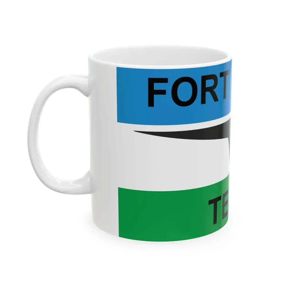 Flag of Fort Worth Texas 1968-2004 (United States) White Coffee Mug - Go Mug Yourself