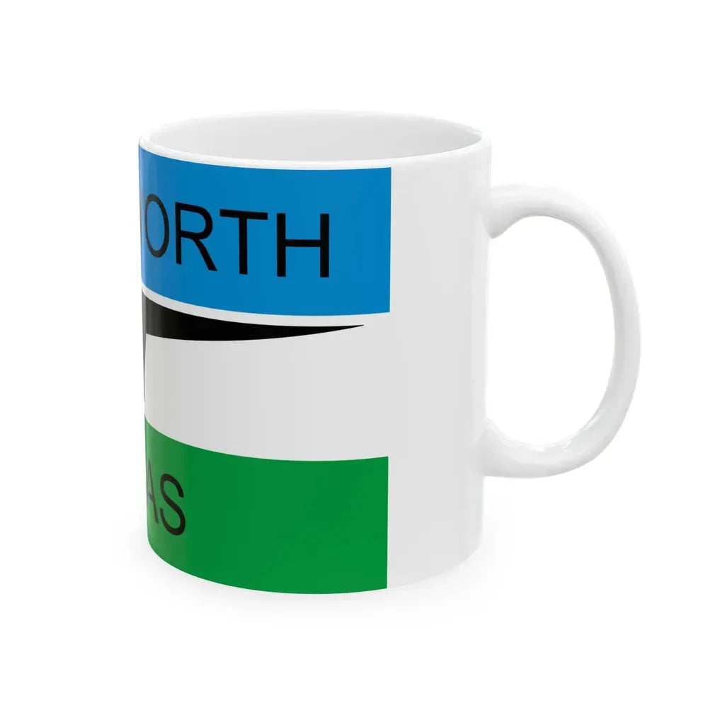 Flag of Fort Worth Texas through 2004 (United States) White Coffee Mug - Go Mug Yourself