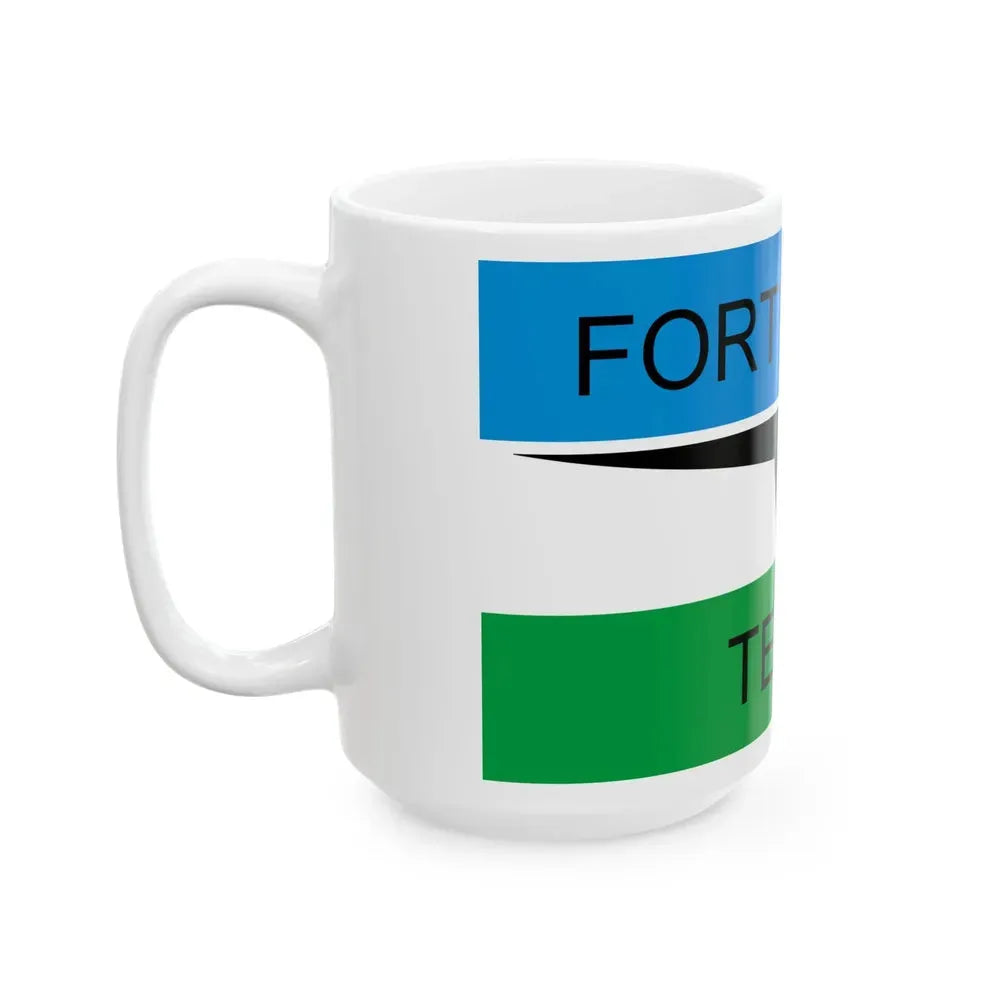Flag of Fort Worth Texas through 2004 (United States) White Coffee Mug - Go Mug Yourself