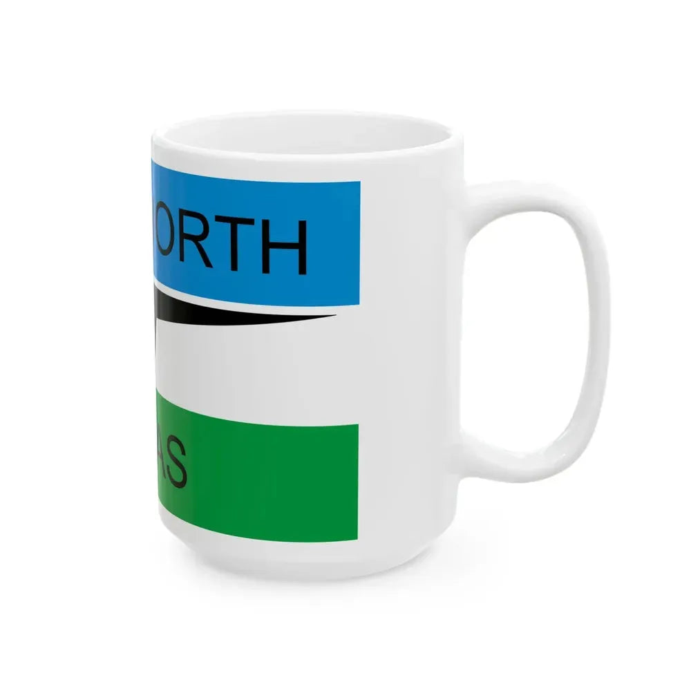Flag of Fort Worth Texas through 2004 (United States) White Coffee Mug - Go Mug Yourself