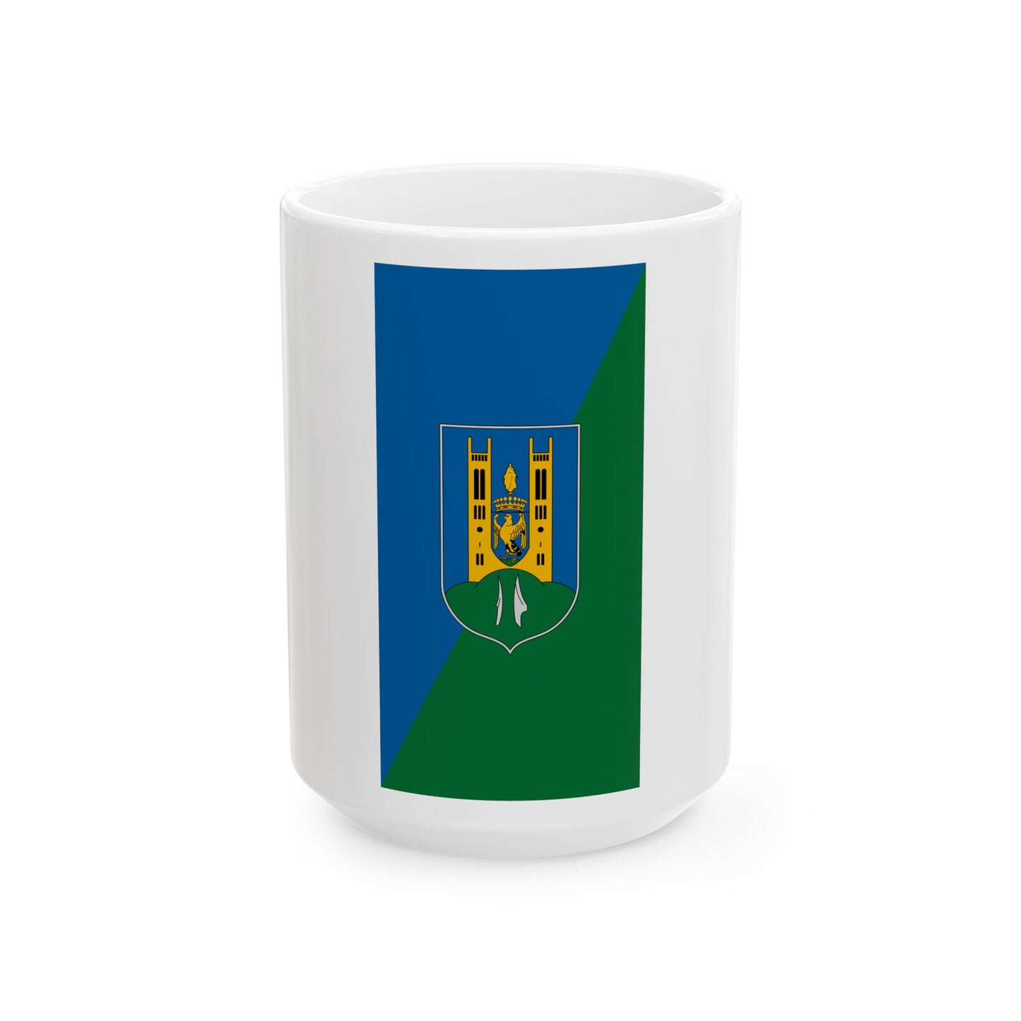 Flag of Fot vertical (Hungary) White Coffee Mug-15oz-Go Mug Yourself