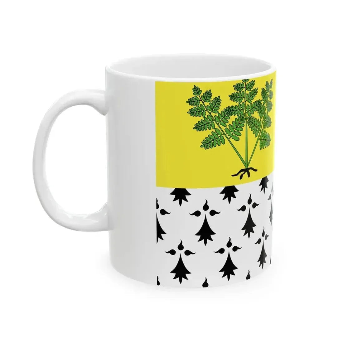 Flag of Fougeres (France) White Coffee Mug - Go Mug Yourself
