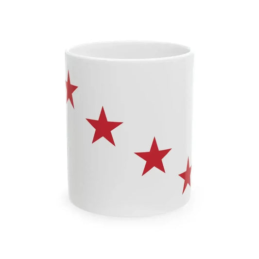 Flag of four star general of Italy (Italy) White Coffee Mug 11oz - Go Mug Yourself