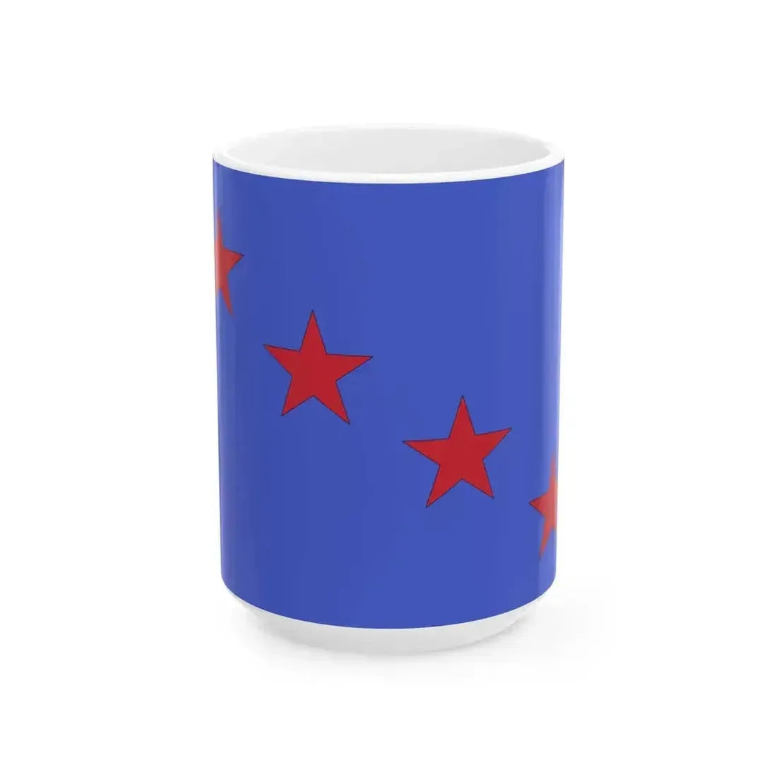 Flag of four star general of the Italian Air Force (Italy) White Coffee Mug 15oz - Go Mug Yourself
