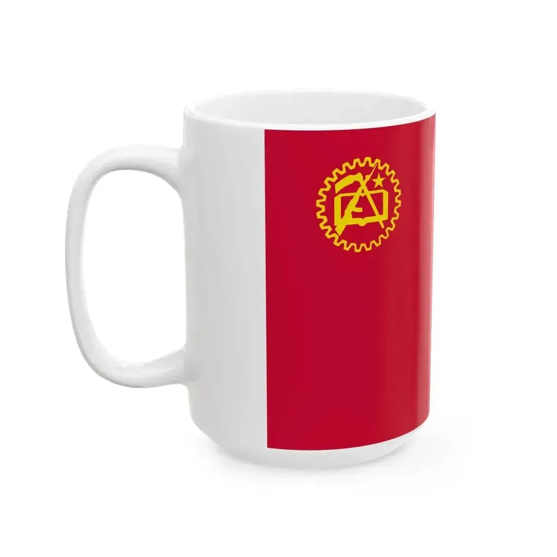 Flag of FPLM (Mozambique) White Coffee Mug - Go Mug Yourself