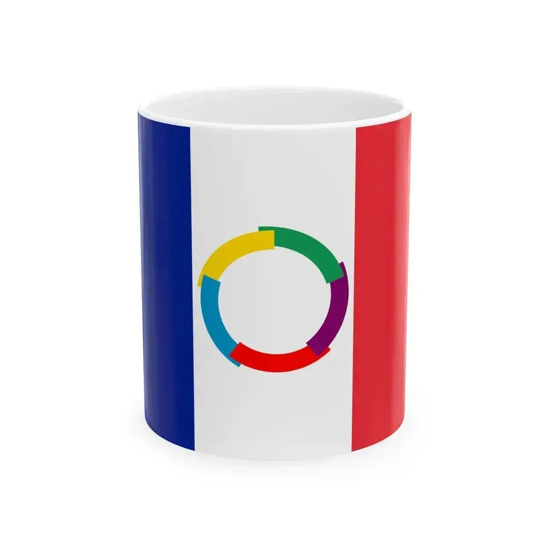 Flag of Fr (France) White Coffee Mug 11oz - Go Mug Yourself