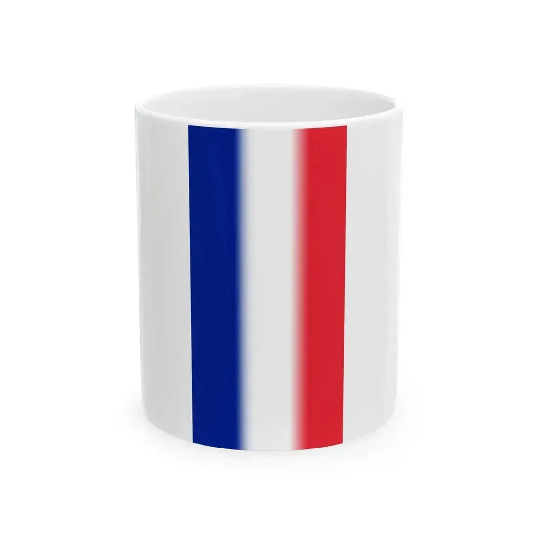 Flag of France 1976-2020 vertical (Belgium) White Coffee Mug 11oz - Go Mug Yourself