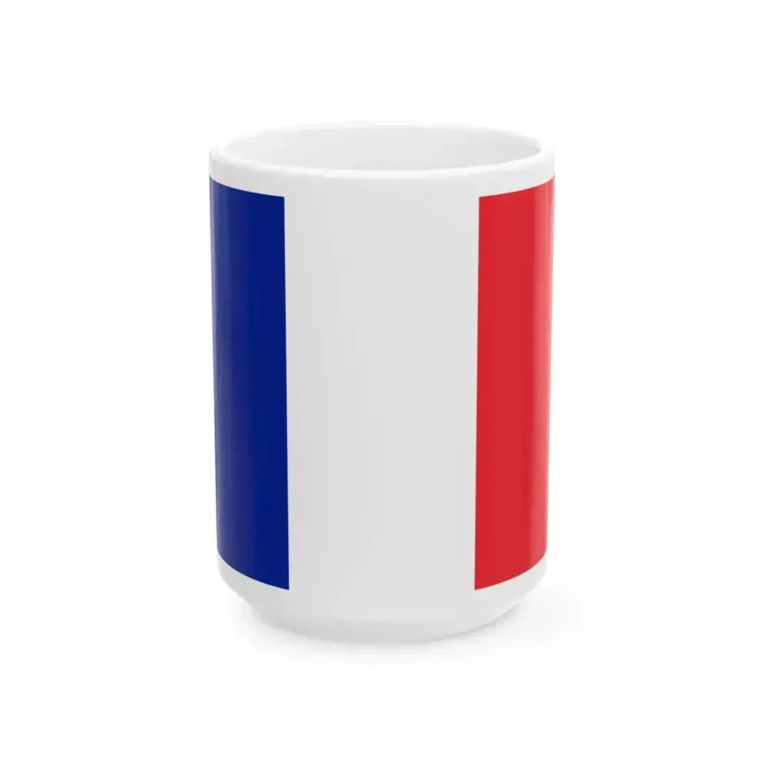 Flag of France 7x10 (France) White Coffee Mug 15oz - Go Mug Yourself