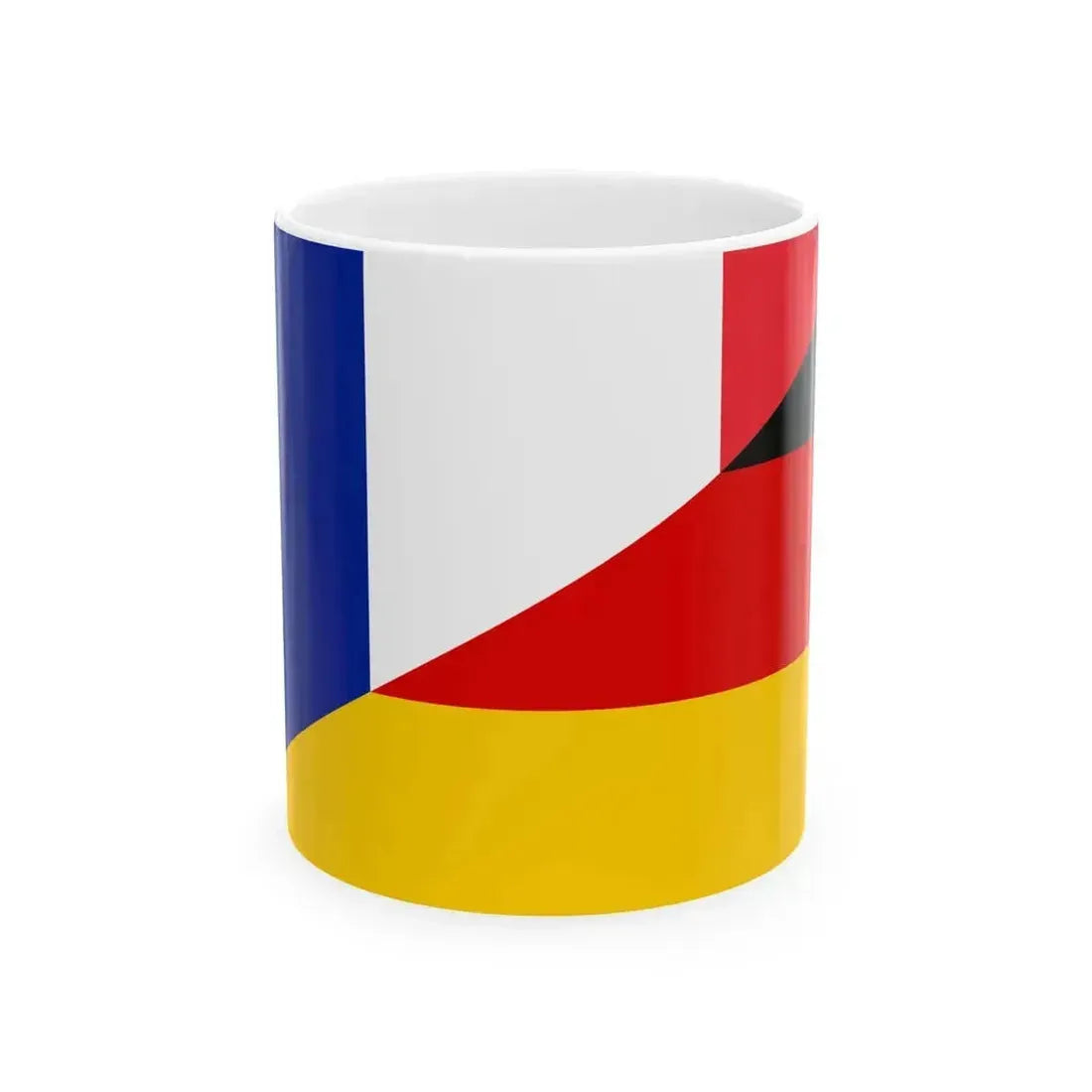 Flag of France and Germany (France) White Coffee Mug 11oz - Go Mug Yourself