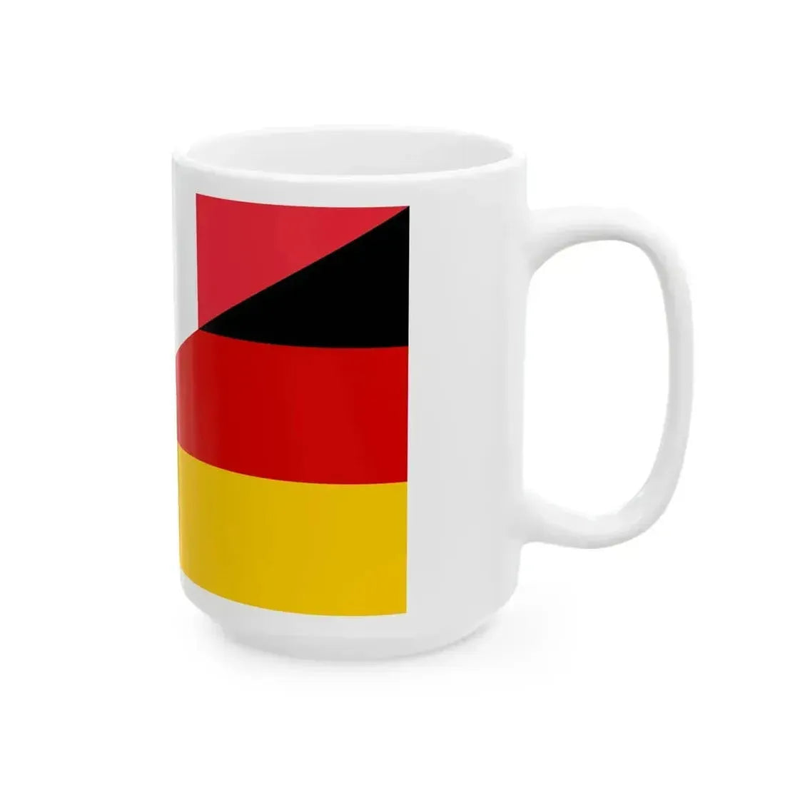 Flag of France and Germany (France) White Coffee Mug - Go Mug Yourself