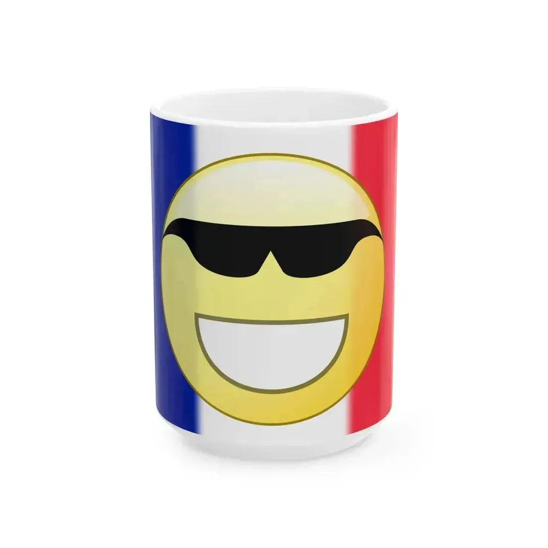 Flag of France bling-bling (France) White Coffee Mug 15oz - Go Mug Yourself