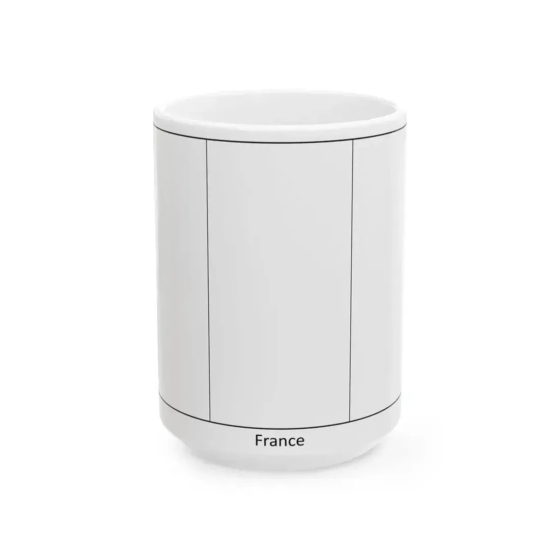 Flag of France colouring page (France) White Coffee Mug 15oz - Go Mug Yourself