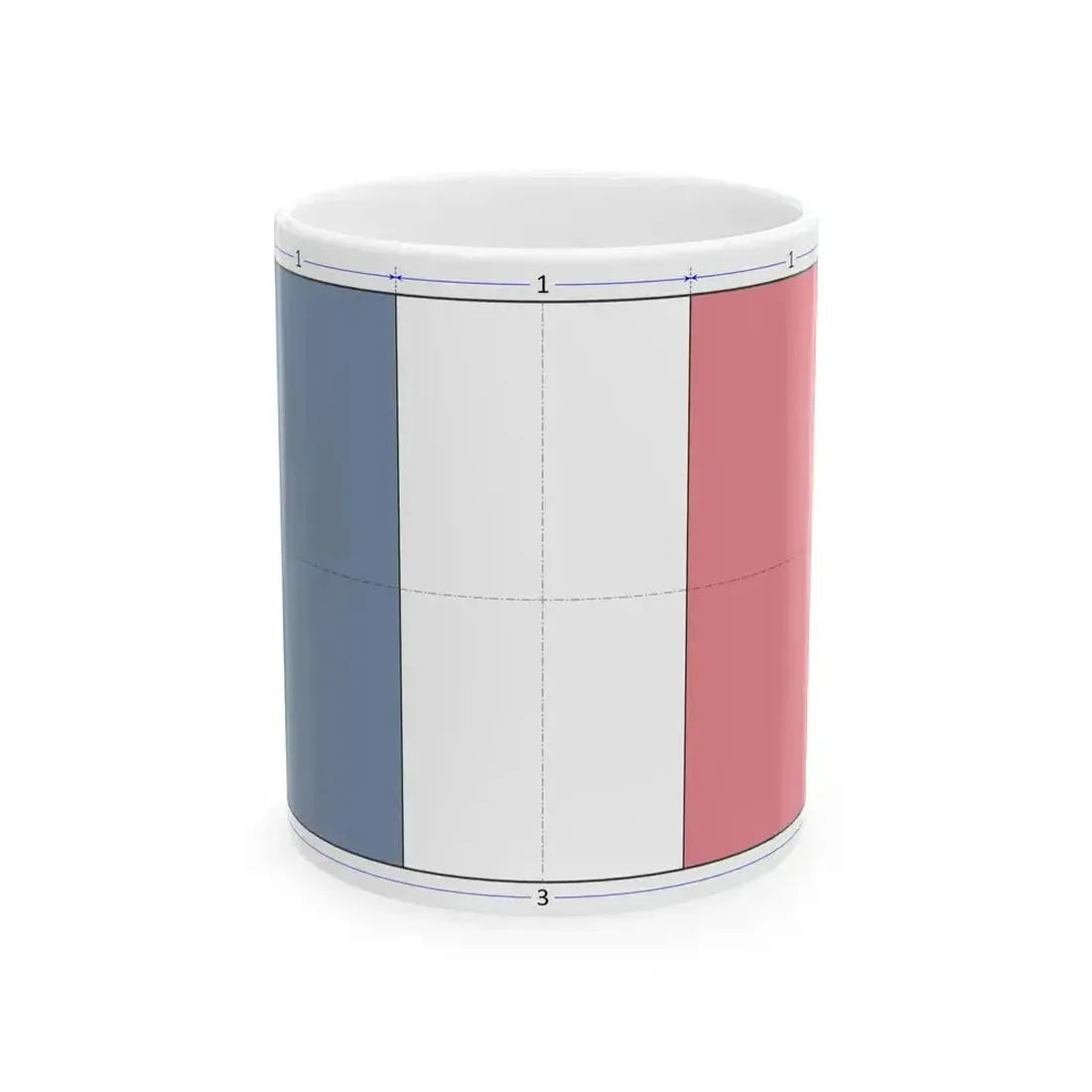 Flag of France construction sheet (France) White Coffee Mug 11oz - Go Mug Yourself