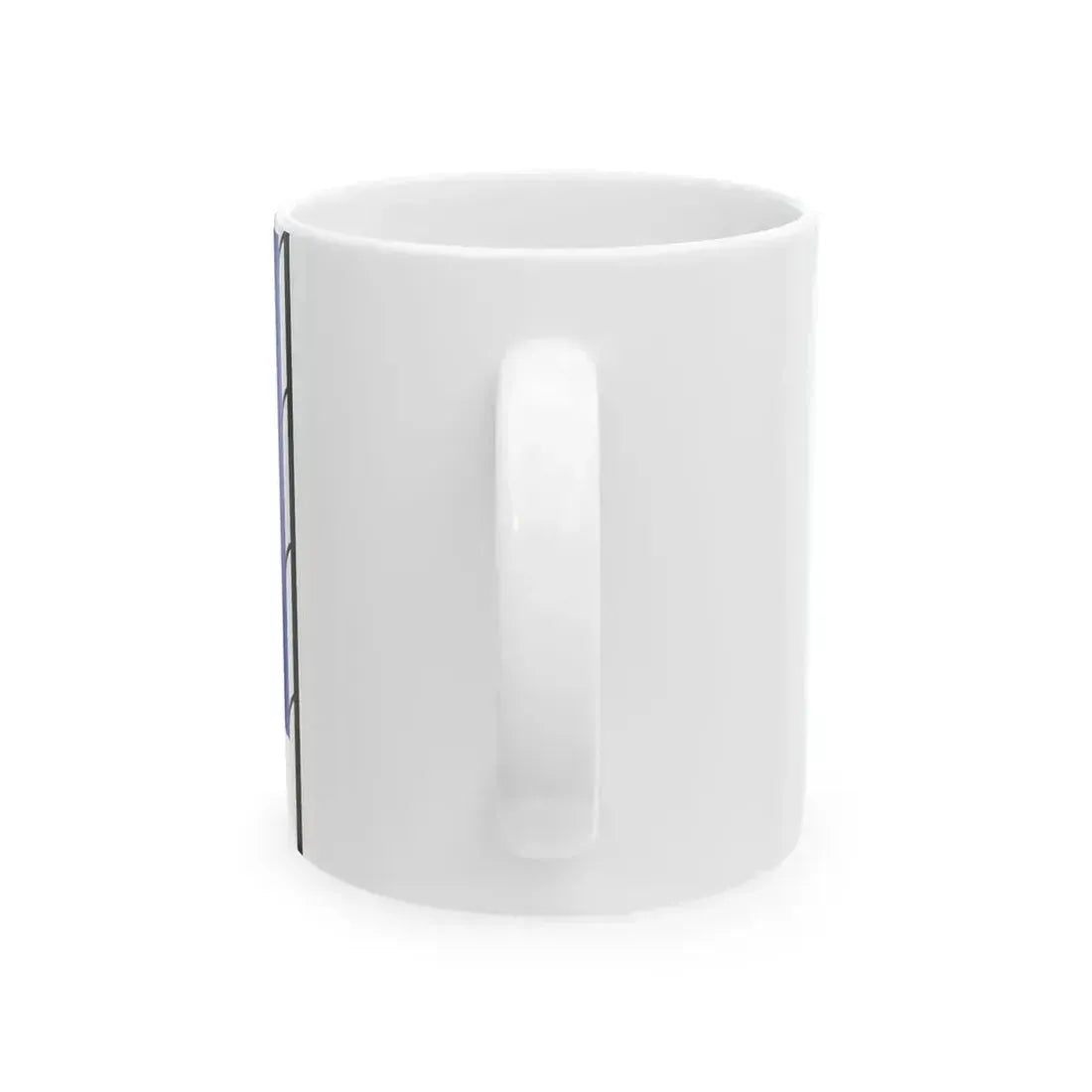 Flag of France on staff hoist right (France) White Coffee Mug - Go Mug Yourself