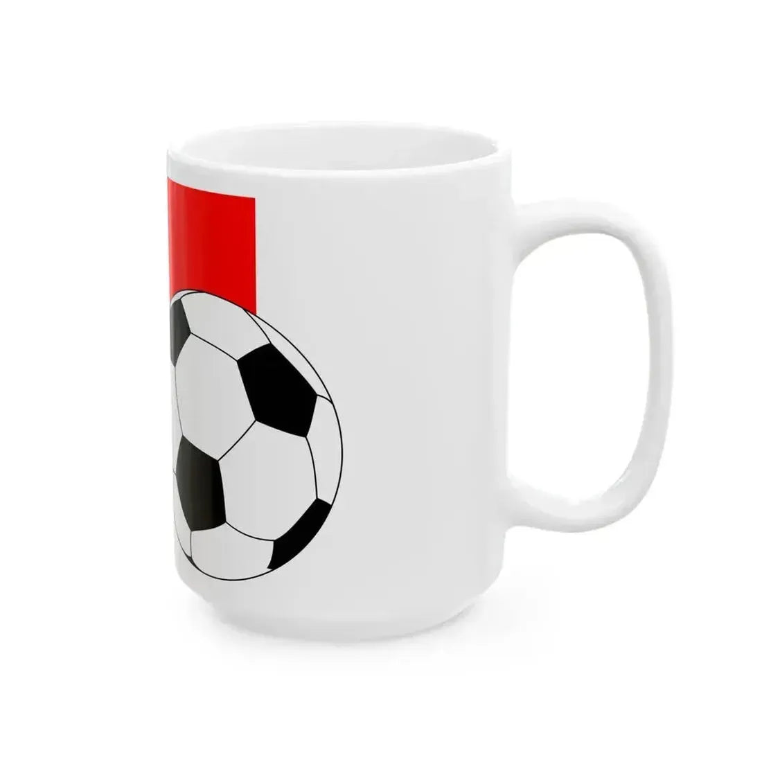Flag of France with football (France) White Coffee Mug - Go Mug Yourself