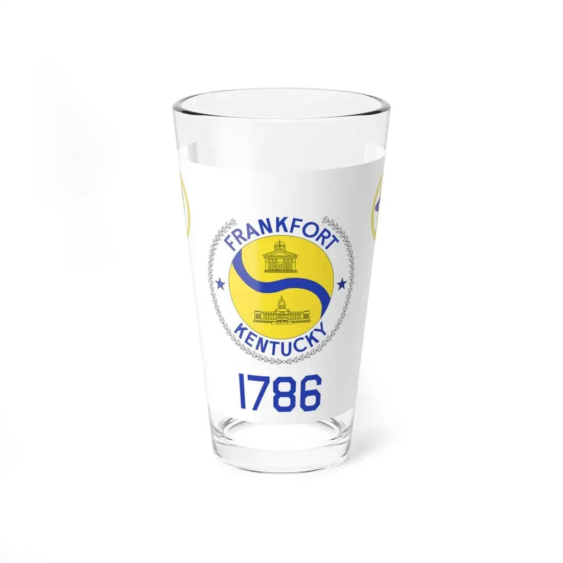 Flag of Frankfort Kentucky 1959-2024 (United States) Pint Glass 16oz 16oz - Go Mug Yourself