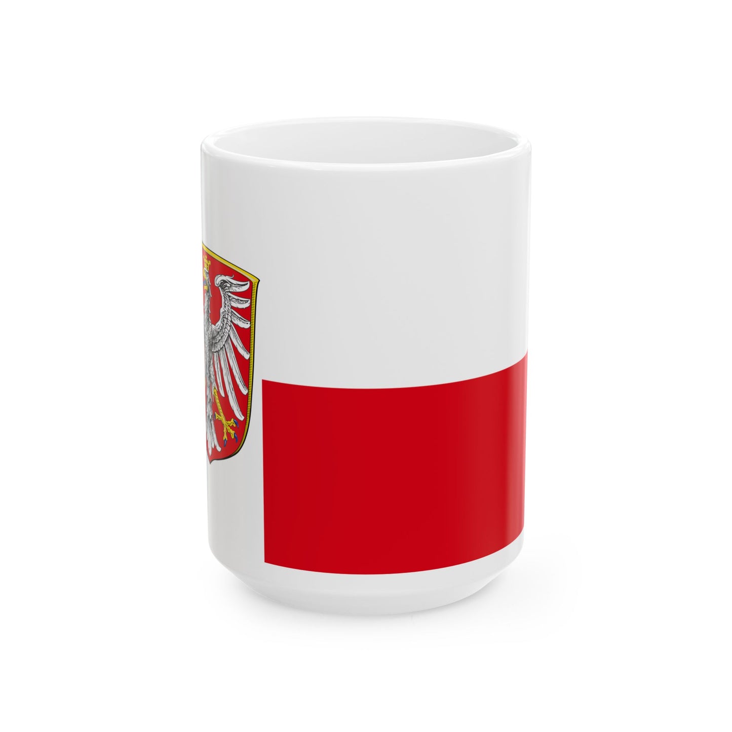 Flag of Frankfurt am Main (Germany) White Coffee Mug-15oz-Go Mug Yourself