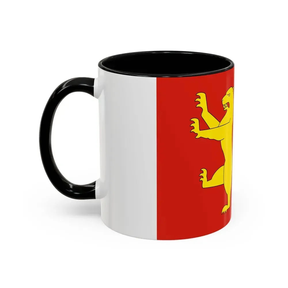 Flag of Fredrikstad Viken Norway - Accent Coffee Mug - Go Mug Yourself