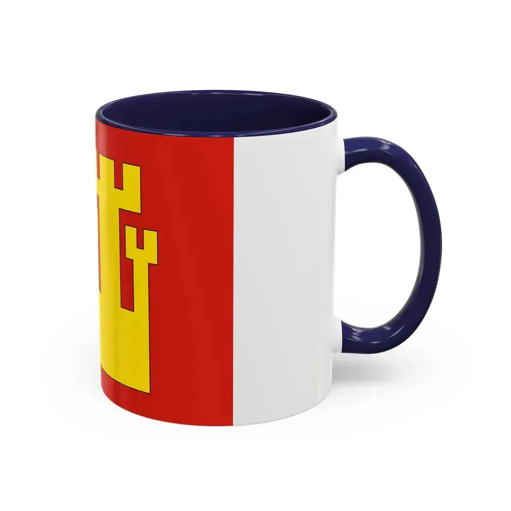 Flag of Fredrikstad Viken Norway - Accent Coffee Mug - Go Mug Yourself