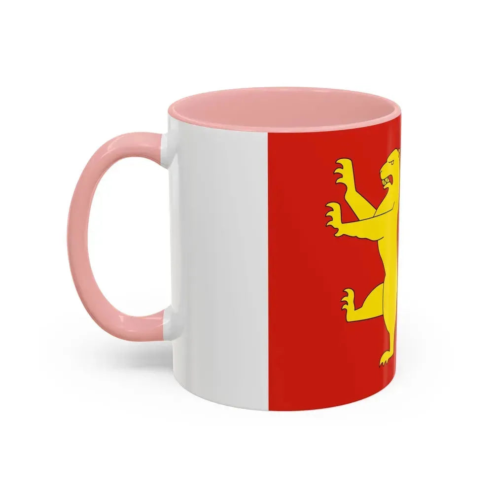 Flag of Fredrikstad Viken Norway - Accent Coffee Mug - Go Mug Yourself