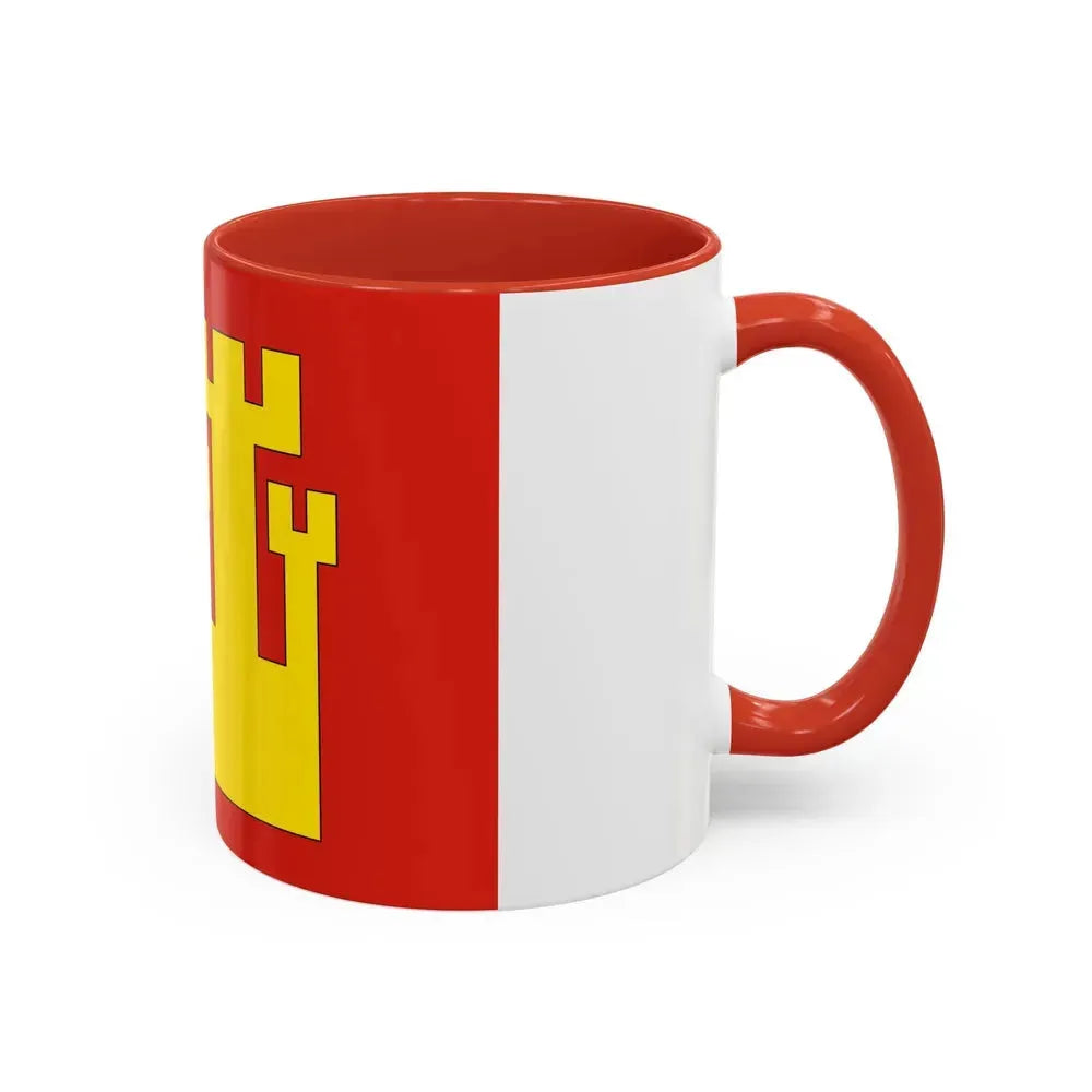 Flag of Fredrikstad Viken Norway - Accent Coffee Mug - Go Mug Yourself