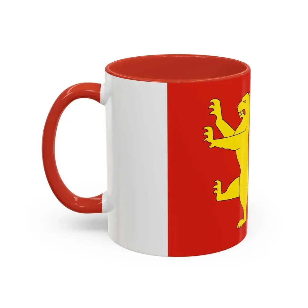 Flag of Fredrikstad Viken Norway - Accent Coffee Mug - Go Mug Yourself