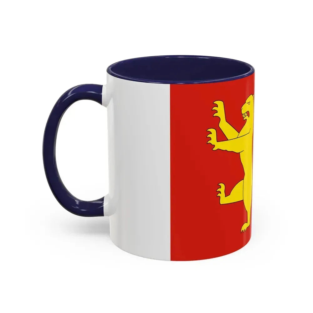 Flag of Fredrikstad Viken Norway - Accent Coffee Mug - Go Mug Yourself