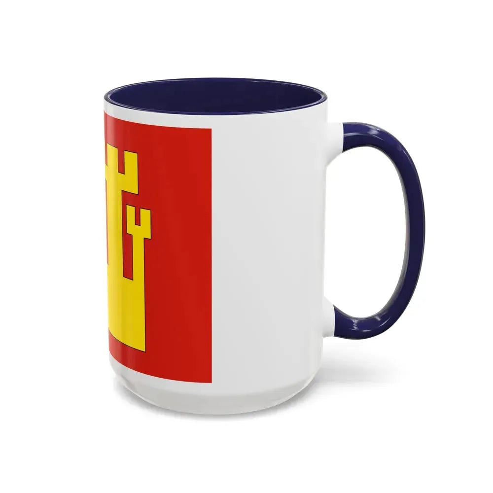 Flag of Fredrikstad Viken Norway - Accent Coffee Mug - Go Mug Yourself