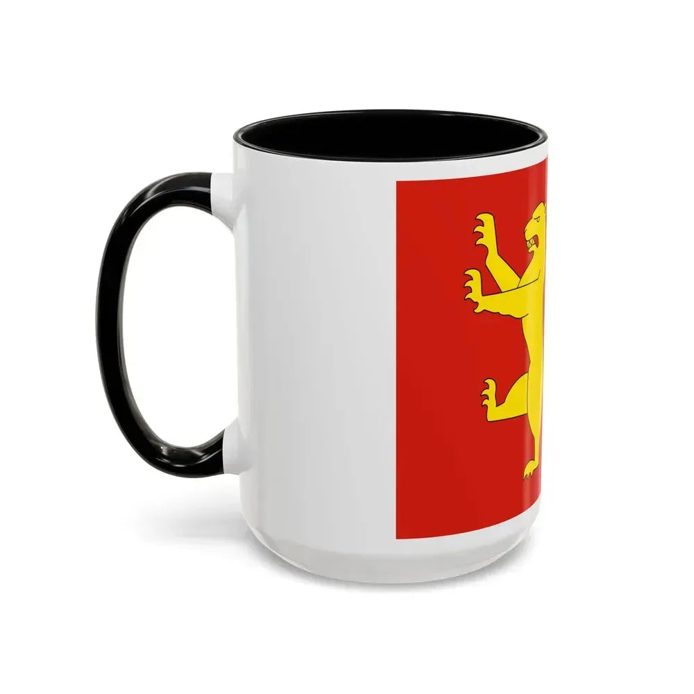 Flag of Fredrikstad Viken Norway - Accent Coffee Mug - Go Mug Yourself