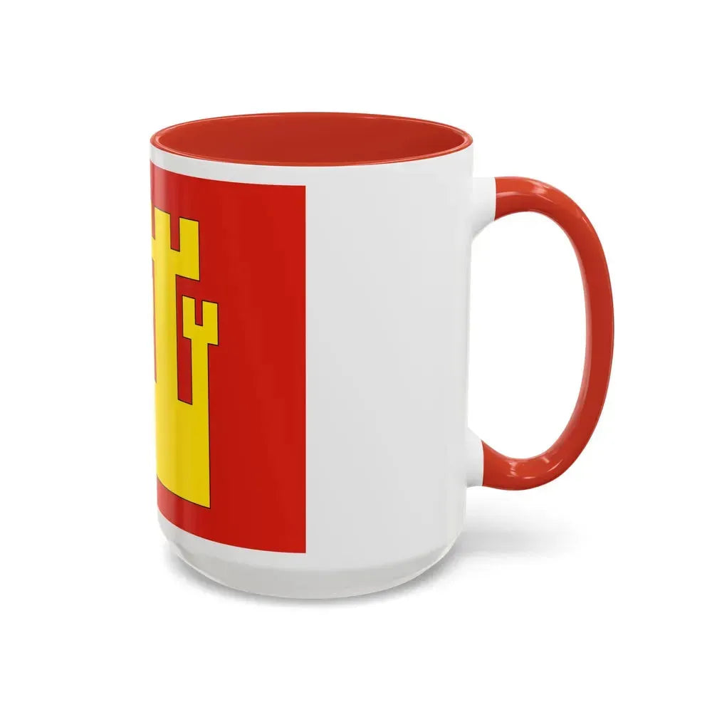 Flag of Fredrikstad Viken Norway - Accent Coffee Mug - Go Mug Yourself
